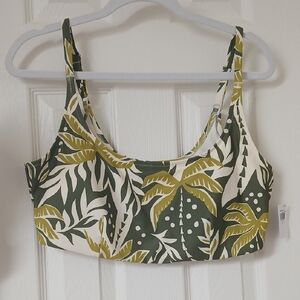 Old Navy Activewear Beach Summer Palm Tropical Print Sports Bra Top 2X